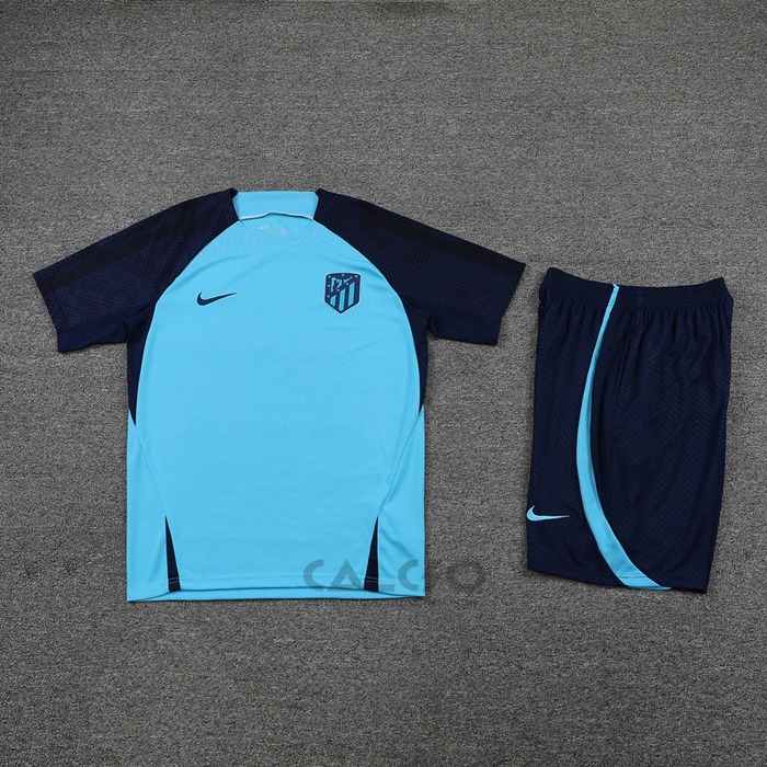 Tuta da Track Atletico Madrid Manica Corta 2022-2023 Blu - Pantaloncini